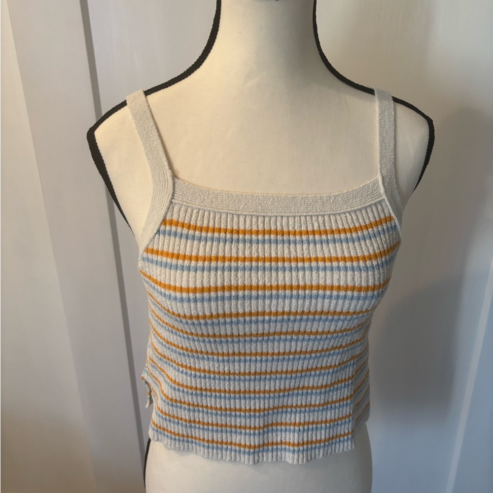 BDG Striped Ribbed Knit Tank Top